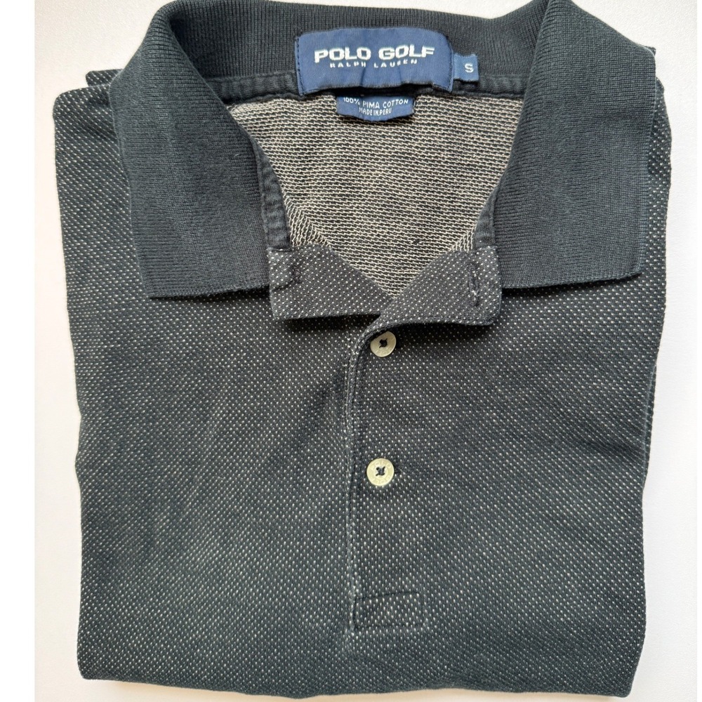 Polo Golf Ralph Lauren Polo Shirt Pima Cotton Micro Dot Black White Small